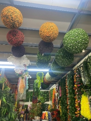 Artificial Grass flower ball and flower pot