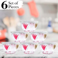 SAFE ROUND MIXING GLASS BOWL FOR KITCHEN STORAGE (SET OF 6 PIECES) (2566)