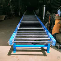 Gravity Roller Conveyor - Mild Steel Material, Different Sizes Available - Industrial Grade, Blue Color, Roller Structure, Gravity Type