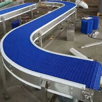 White And Blue Modular Belt Conveyor