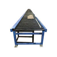 Blue And Black Powered Roller Conveyor