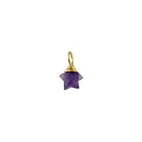 Amethyst Gemstone 10mm Star Wire Wrapped Sterling Silver Gold Vermeil Charm