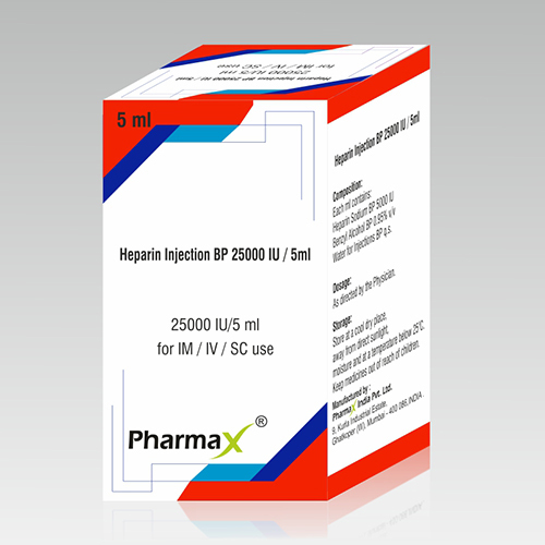 Liquid Heparin Injection Bp 25000 Iu