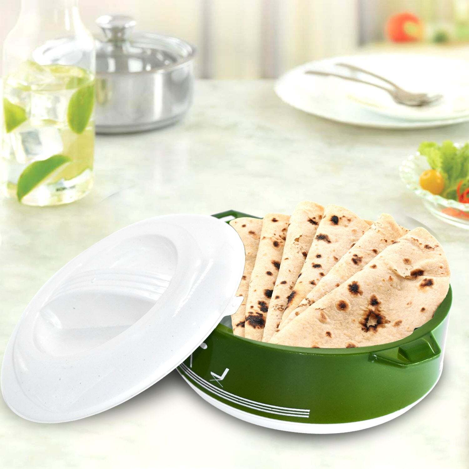 INSULATED WITH INNER STAINLESS STEEL SERVING CASSEROLE WITH LID (2561)