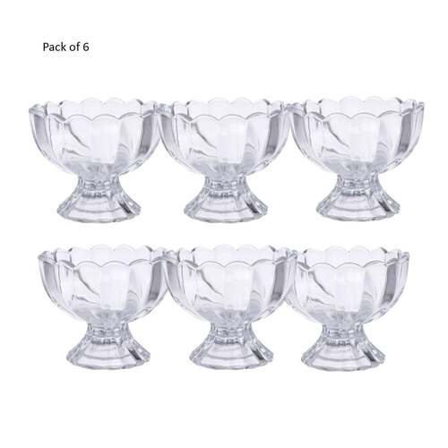 Transparent / Clear Serving Dessert Bowl Ice Cream Salad Fruit Bowl - 6Pcs Serving Dessert Bowl Ice Cream Salad Fruit Bowl - 6Pcs (0091C)