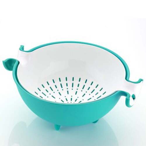 MULTIFUNCTIONAL WASHING FRUITS and VEGETABLES BASKET STRAINER AND DETACHABLE DRAIN BASKET BOWL (0728)