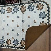 White Printed Chenille Sofa Cover