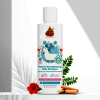 Natural Strengthening Baby Shampoo - Organic Curry Leaf & Hibiscus Extract, Gentle Cleansing For Hair Growth & Cradle Cap Relief