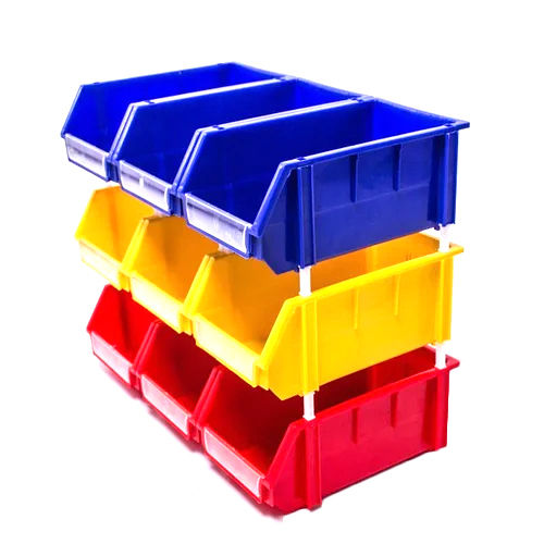 Blue-Yellow-Red Pp Storage Bin