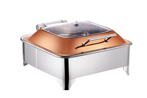Luxury 6L rose gold color chafing dish stainless steel buffet
