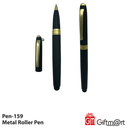 Green metal roller pen