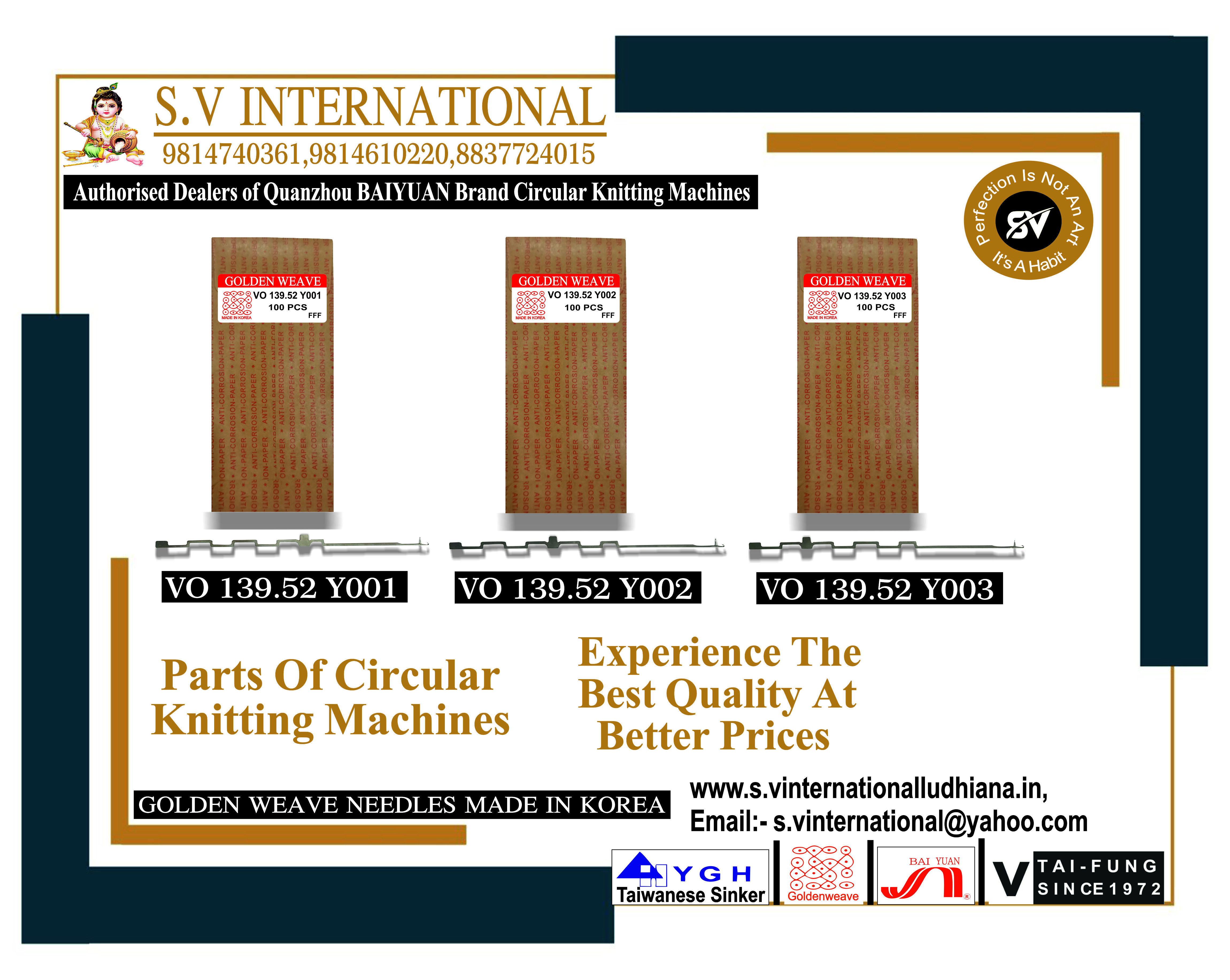 VO 139.52 Y001-2-3 - Circular Knitting Machine Needle