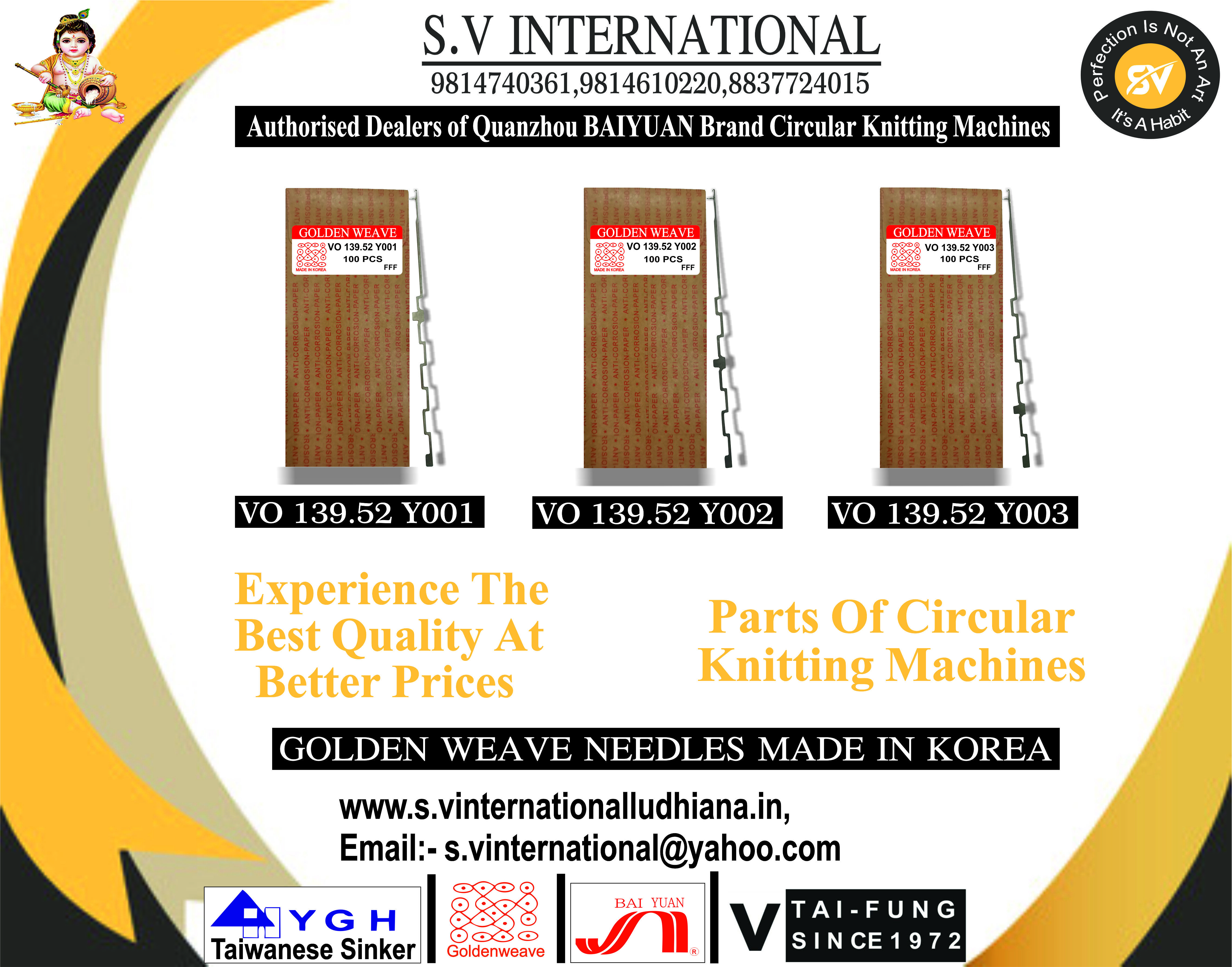 VO 139.52 Y001-2-3 - Circular Knitting Machine Needle