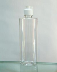 Flip Top Cylindri Bottle 250ml - Pet Material, 250 Ml Size, Transparent Color | Round Shape For Chemical Industrial Use
