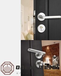 2 Pack Heavy Duty Entry Lever Door Handle and Single Cylinder Deadbolt Lock Set