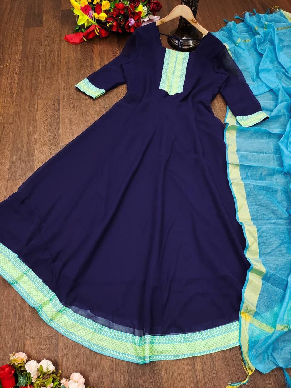 NEW ANARKALI DUPATTA SET