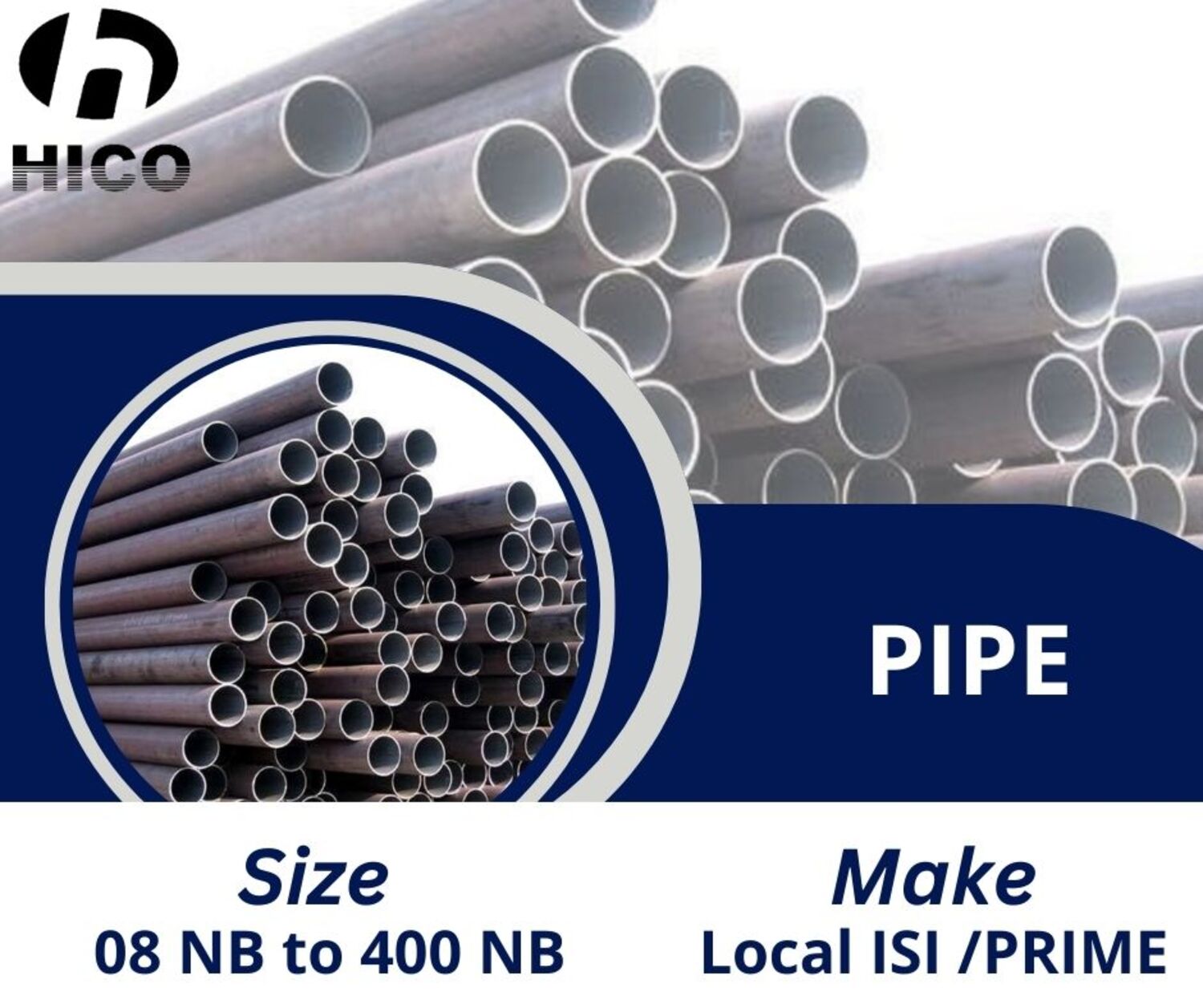 Silver 20Mm Ms Pipe