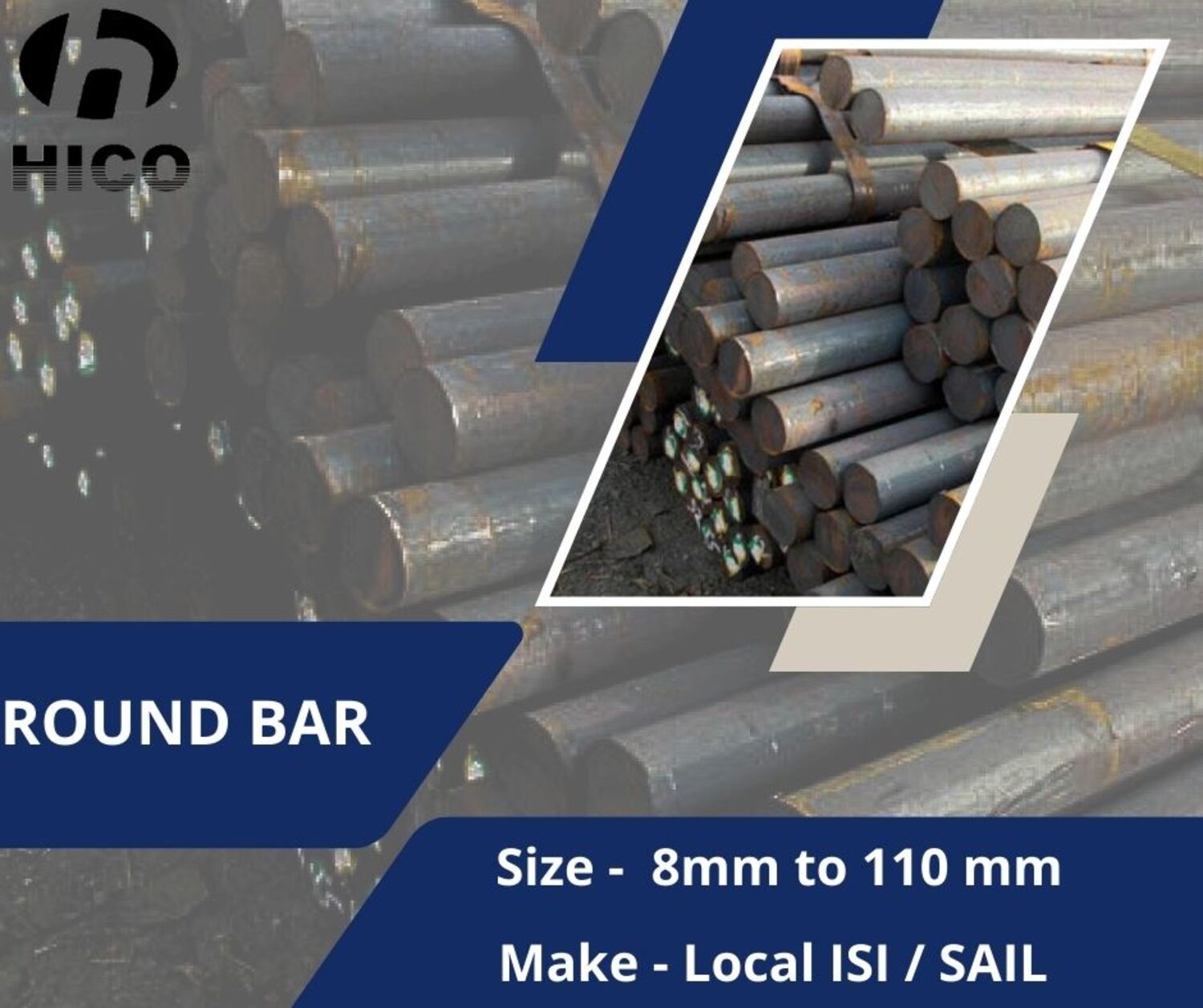 Hot Rolled Round Bar - Metal, Polished Finish, Industrial Grade | Designed For Manufacturing Applications, Durable, Long-lasting Performance