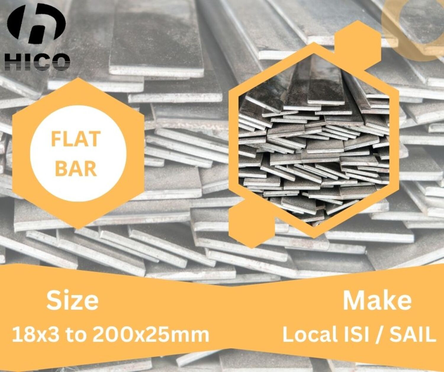 Gi Flat Bar - Mild Steel, Customized Sizes Available, Sleek Grey Color , Ideal For Framing And Support Beams
