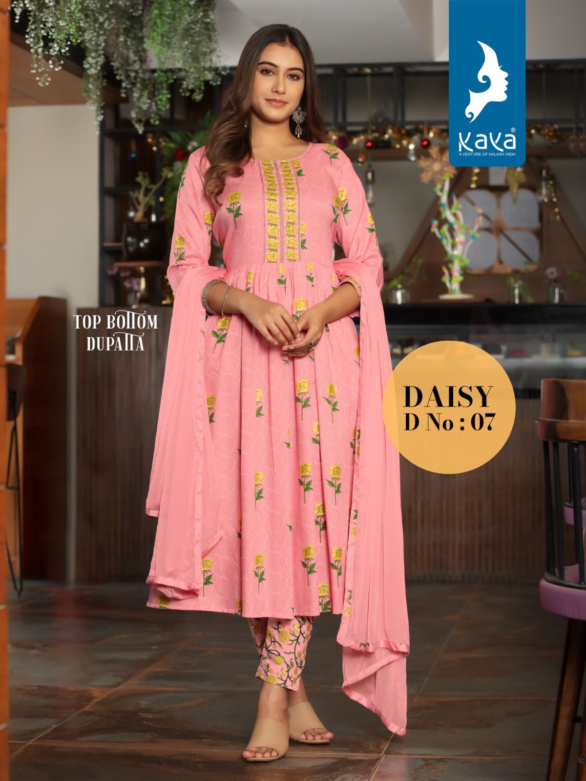 NYRA HANDWORK RAYON PRINT KURTI