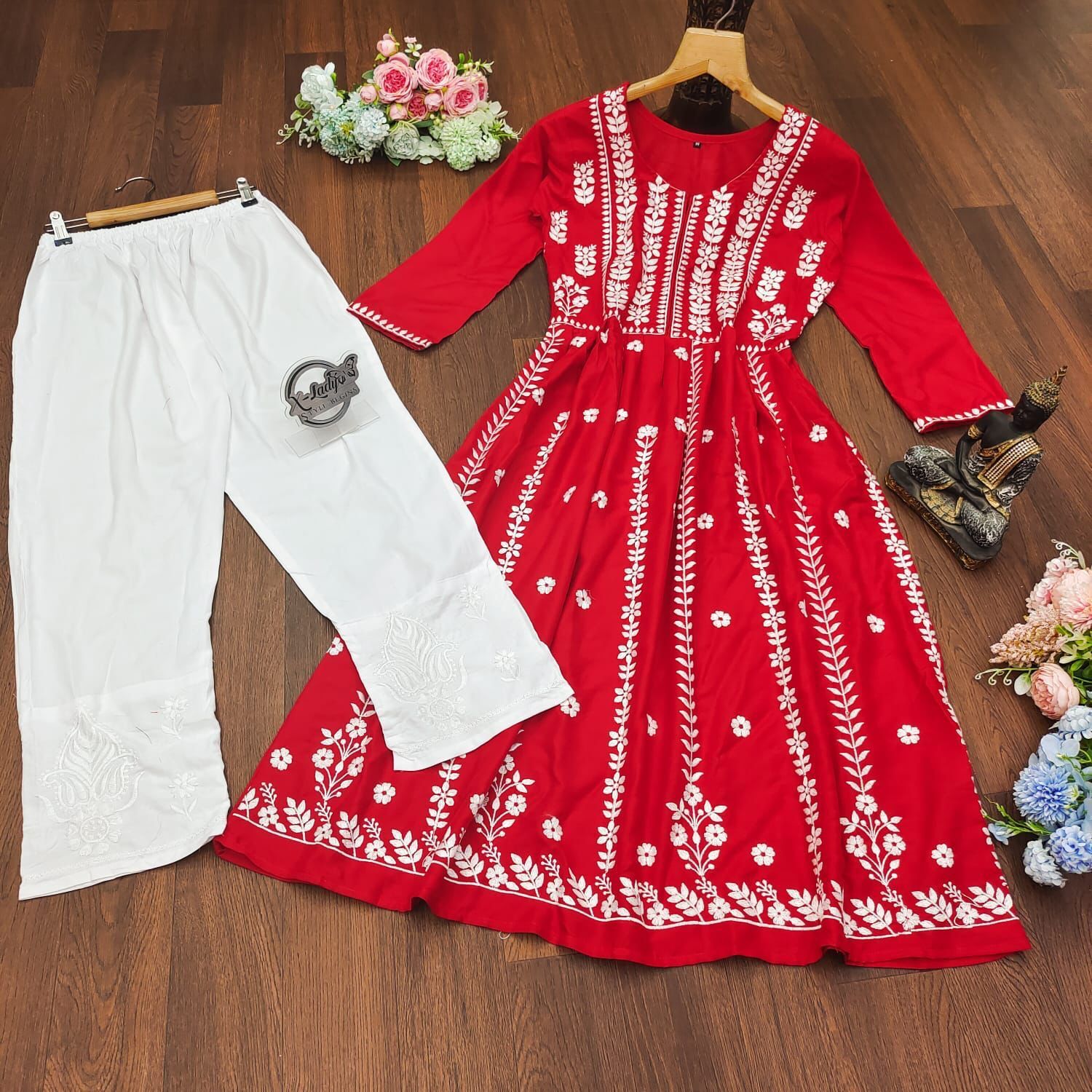 Reyon cotton Top with beautiful embroidery work Kurti