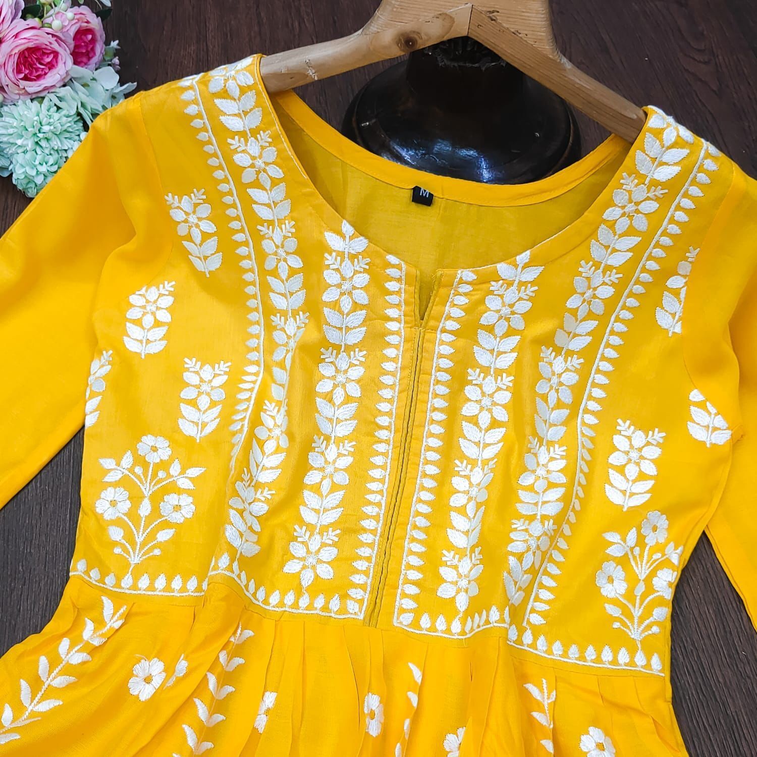 Reyon cotton Top with beautiful embroidery work Kurti