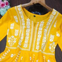 Reyon cotton Top with beautiful embroidery work Kurti