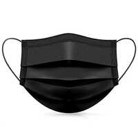 3 Ply Black Face Mask - Non-woven Material, Available In Different Sizes | Stylish Protection For All Ages, External Use Only