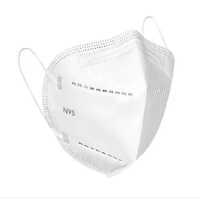 N95 White Face Mask - Polyester Filter Material, Different Sizes Available, White Color | Suitable For All Ages, External Use, Store In Dry Place