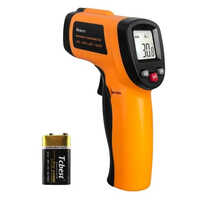 Imported IR Infrared Thermometer - Plastic Material, Automatic Operation, Black and Orange Color | Non-Contact Industrial Temperature Measurement Tool