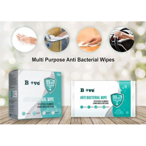 B Positive Ve Single Antibacterial Wet Wipes