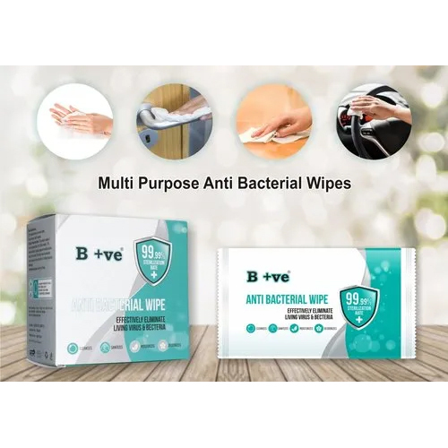 B Positive Ve Single Antibacterial Wet Wipes