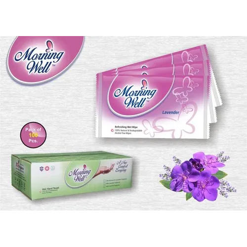 Morning Well Single Wet Wipe With Lavender Fragrance