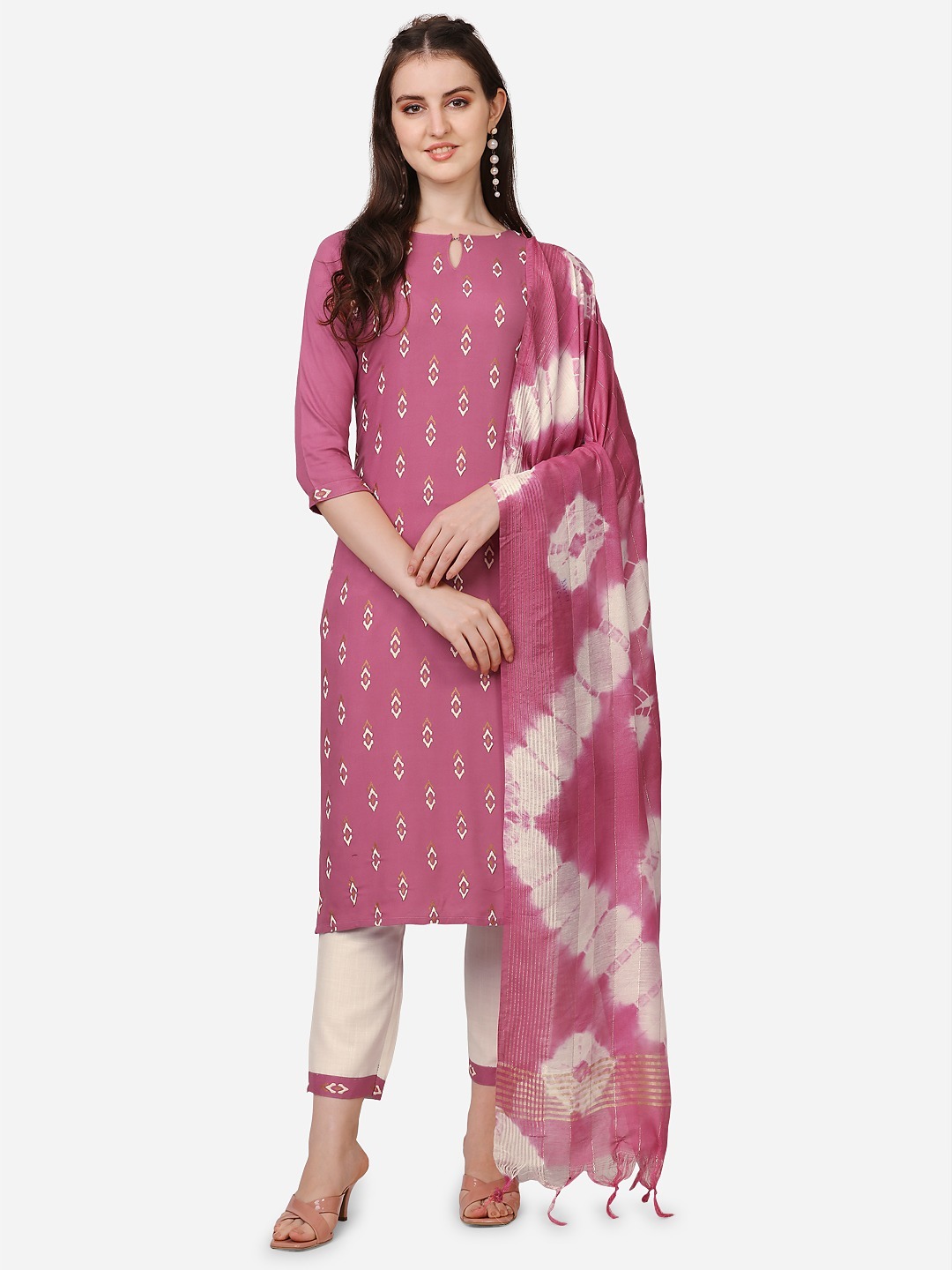 Round Neck Fancy Rayon Kurtis