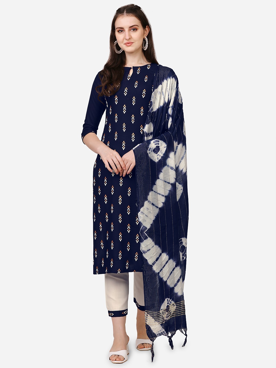 Round Neck Fancy Rayon Kurtis
