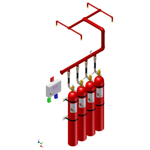 Red Fk5-1-1-1 Clean Agent Fire Suppression System