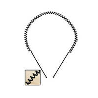Telephone Wire Hair Band - Metal, Black | Stylish Hair Accessory For Boys, Perfect For Everyday Use