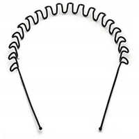 Zig Zag Hair Band - Metal, Black | Stylish Accessory for Boys and Girls, Versatile Design for Everyday Use