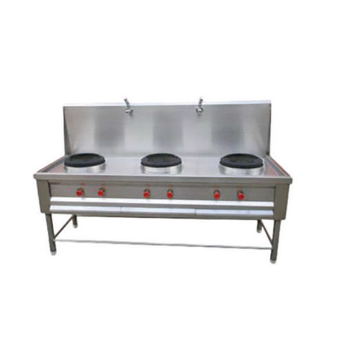 3 Bay Chinese Burner with Water Provision