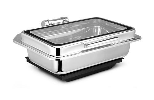 stainless steel chafing dishes glass cover for catering equipment buffet set