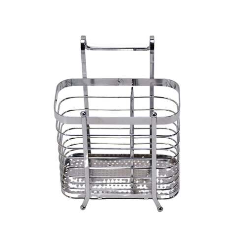 Silver Stainless Steel And Plastic Hanging And Stand Utensil Drying Rack (5118)