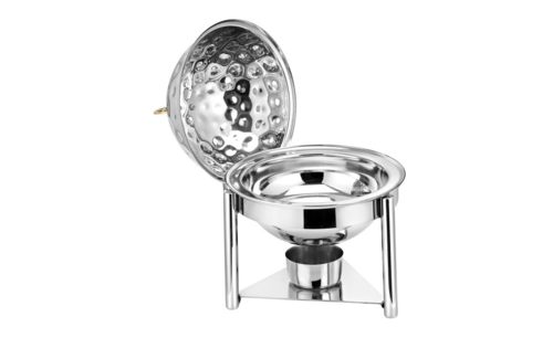 Hotel restaurant catering stainless steel buffet food warmer set round roll top chafing dish