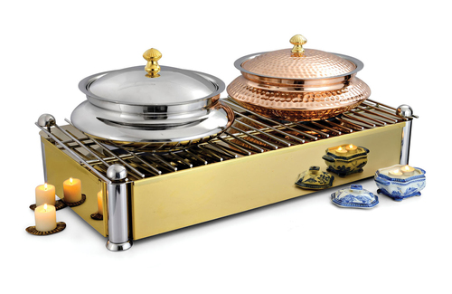 High Quality Stainless Steel copper handi Chafing Dish Buffet Set