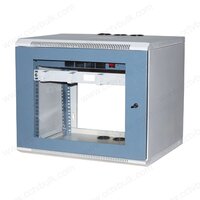 Network Rack 9u Pdu - 46cm X 45cm X 55cm | Spcc Material, Front Toughened Glass Door, 60kg Max Load, 2 Fans, Easy Wall Mounting