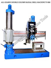 Double Column All Geared Radial Drill Machine - 7000 Kg, Blue | Automatic Operation, Multi-speed Capability, Fast Repositioning, Minimal Maintenance, 1 Year Warranty