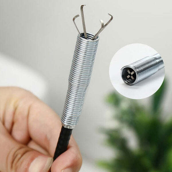 METAL WIRE BRUSH HAND KITCHEN SINK CLEANING HOOK SEWER DREDGING DEVICE (1632)