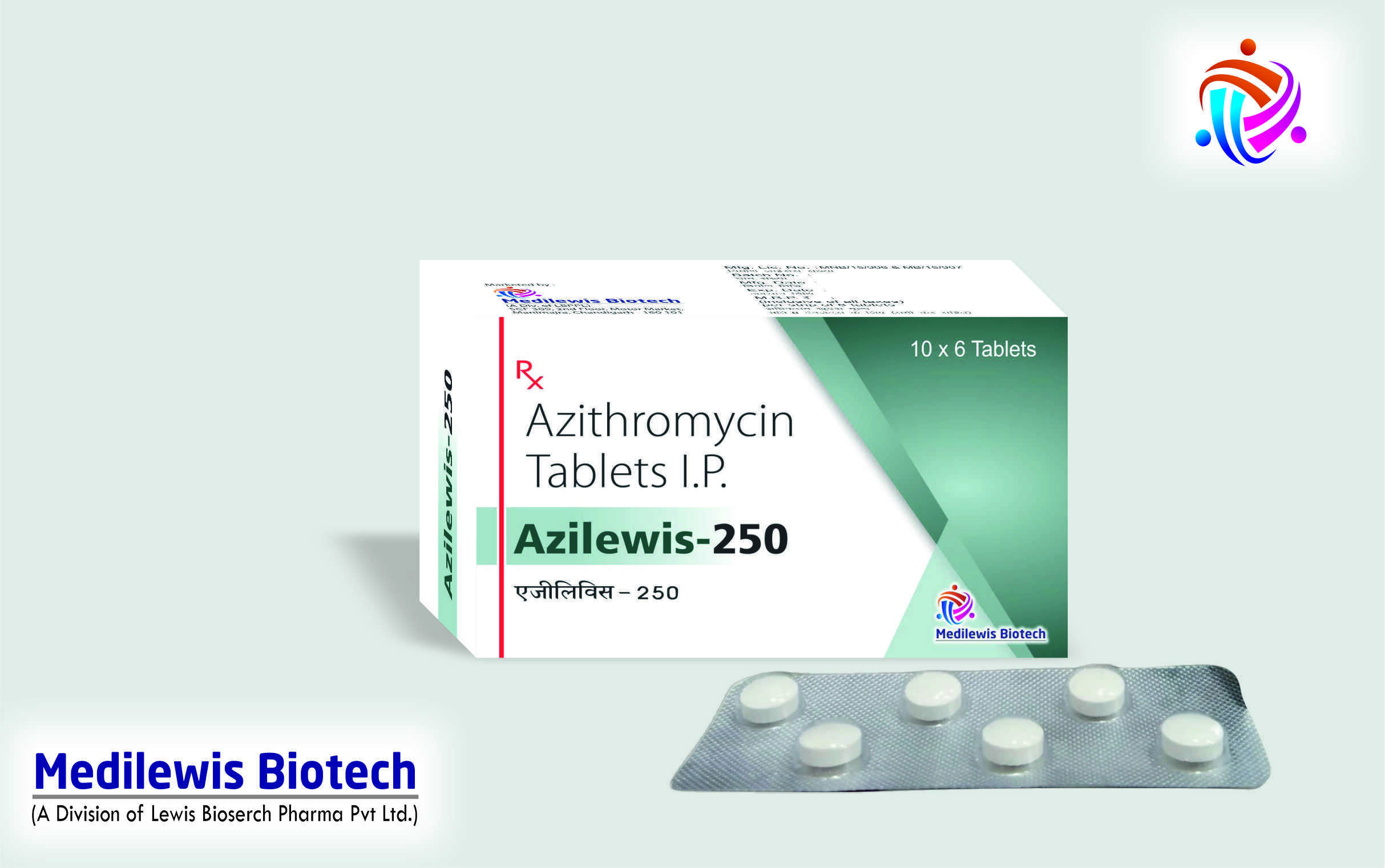 Azilewis-250 Azithromycin 250mg Tablets