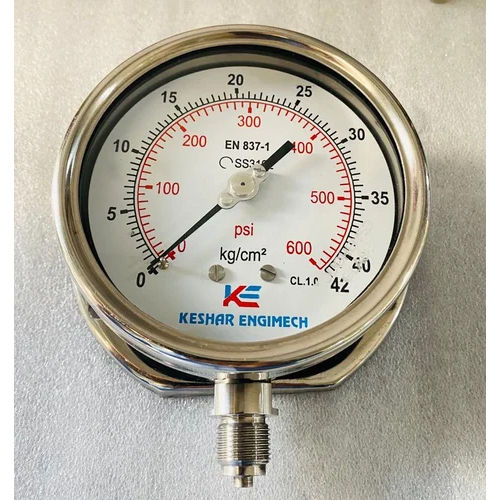 100Mm Surface Mounted Pressure Gauge Grade: Industrial