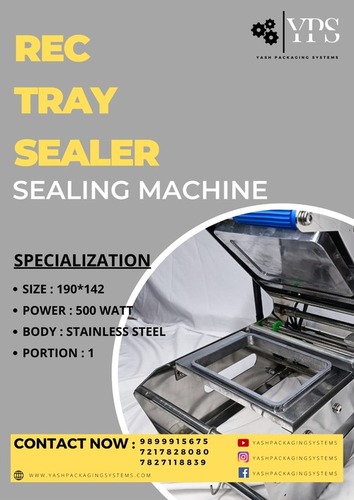 Rectangle Tray Sealing Machine Application: Industrial