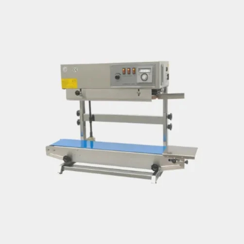 Vertical Band Sealer Machine - 220V, 1.5kW Power | Automatic, Silver Finish, 500-1000 Pouch Capacity per Hour